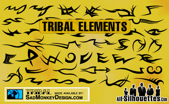 free vector Tribal Tattoo Elements