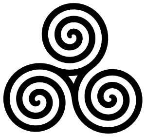 free vector Triple Spiral Symbol Filled clip art