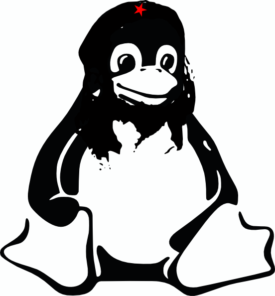 free vector Tux Penguin Sitting clip art