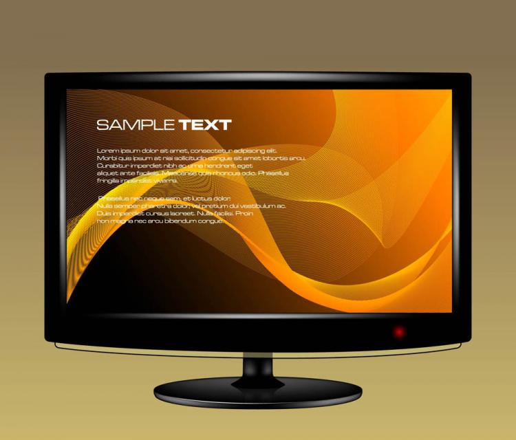 free vector Tv and monitor 02 vector