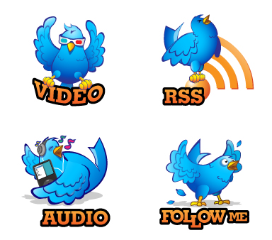 free vector Twitter bird icon vector