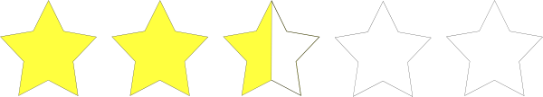 free vector Two And A Half Star Rating clip art