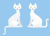 free vector Two Cats clip art