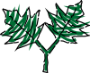 free vector Two Green Leaves clip art