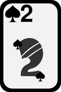free vector Two Of Spades clip art