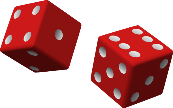 free vector Two Red Dice clip art