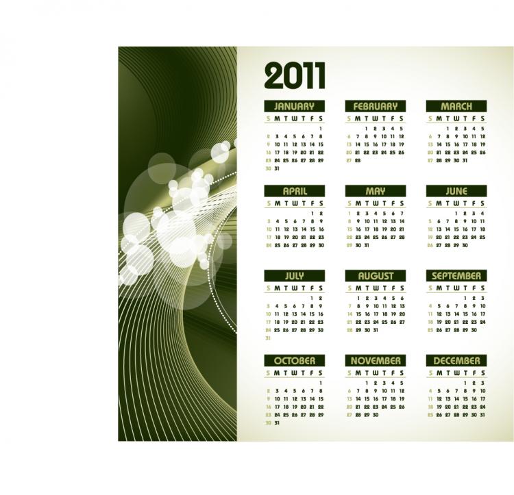 free vector Two vector calendar 2010