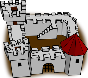 free vector Ugly Non Perspective Cartoony Fort Fortress Stronghold Or Castle clip art