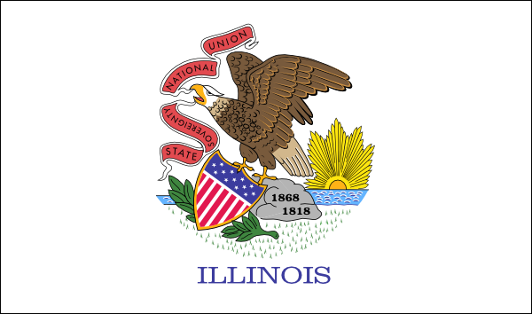 free vector Us Illinois Flag clip art