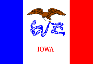 free vector Us Iowa Flag clip art