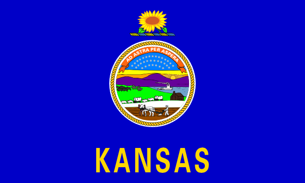 free vector Us Kansas Flag clip art