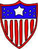 free vector Usa Flag Badge clip art