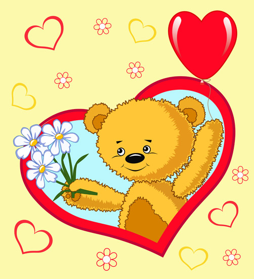 Download Valentine cute animals (25599) Free EPS Download / 4 Vector