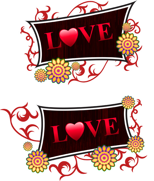 free vector Valentine day decorations vector