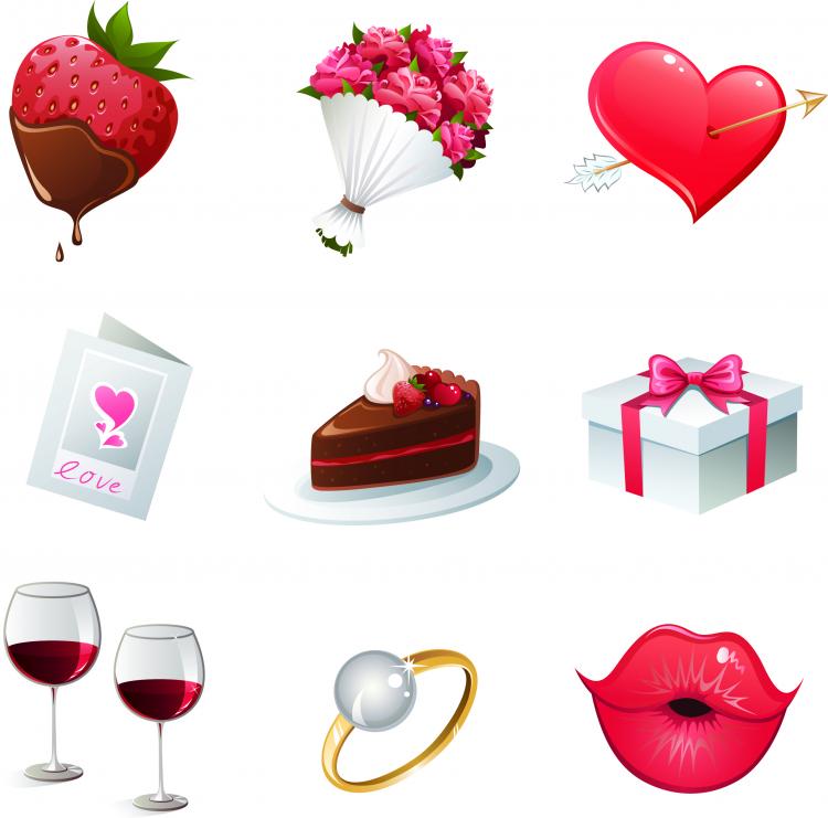 Valentine day elements (25579) Free EPS Download / 4 Vector