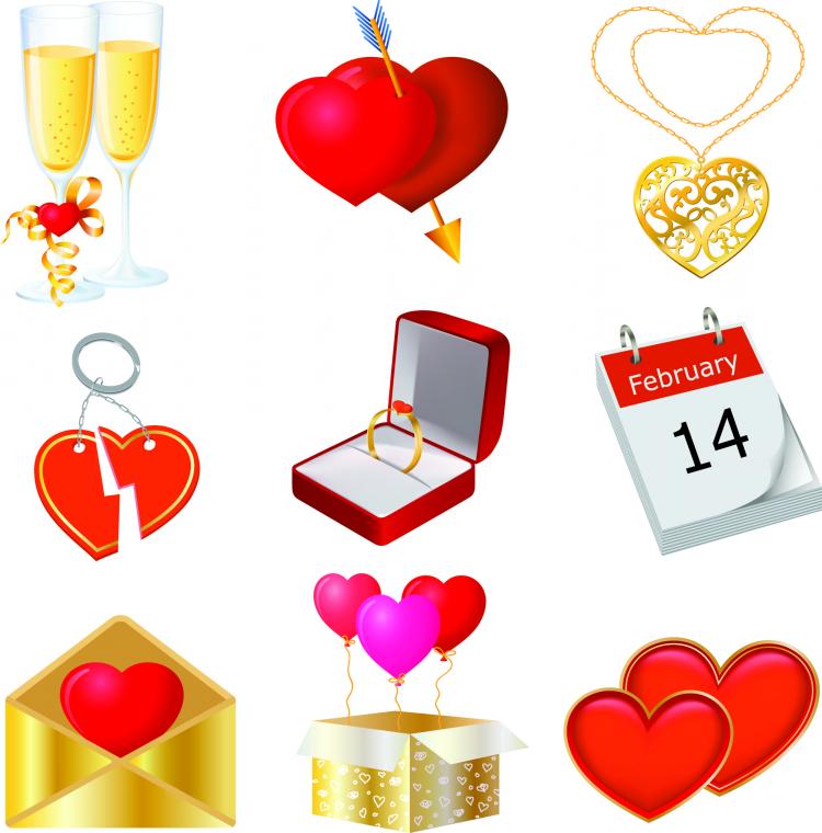 free vector Valentine day elements vector