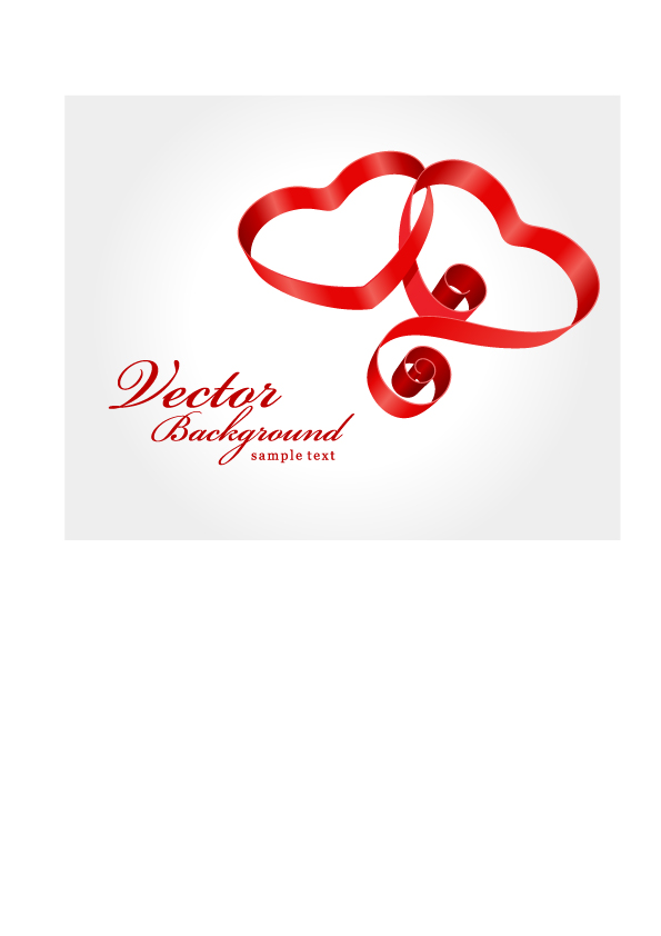 free vector Valentine day gift ribbon and clip art