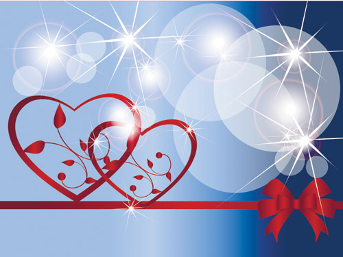 free vector Valentine day heartshaped vector background