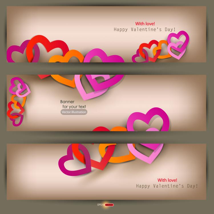 free vector Valentine label elements 03 vector