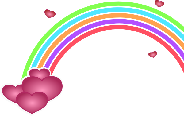 free vector Valentine Rainbow clip art