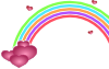 free vector Valentine Rainbow clip art