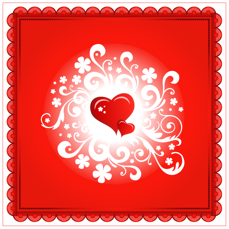 free vector Valentine39s day heartshaped card 05 vector
