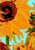 free vector Van Gogh 's Sun Flower clip art