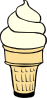 free vector Vanilla Soft Serve Ice Cream Cone clip art