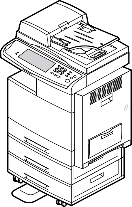 free vector Variety of computer products line drawing vector