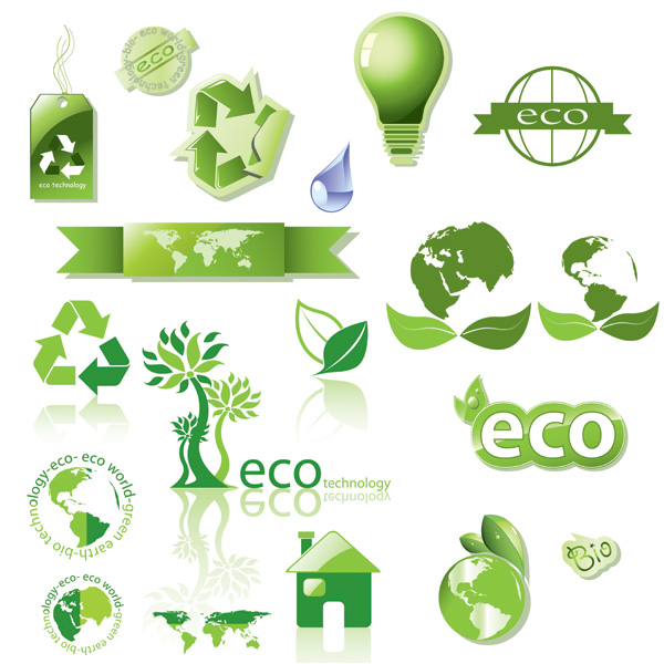free vector Variety of environmental icon vector