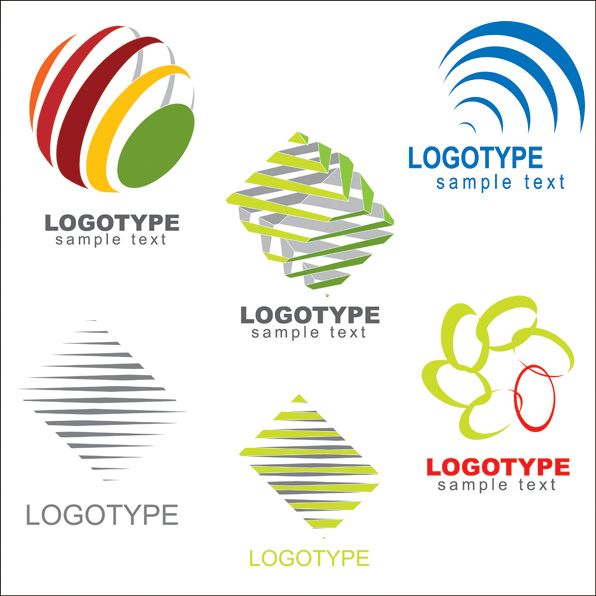 free vector Variety of graphic logo template vector