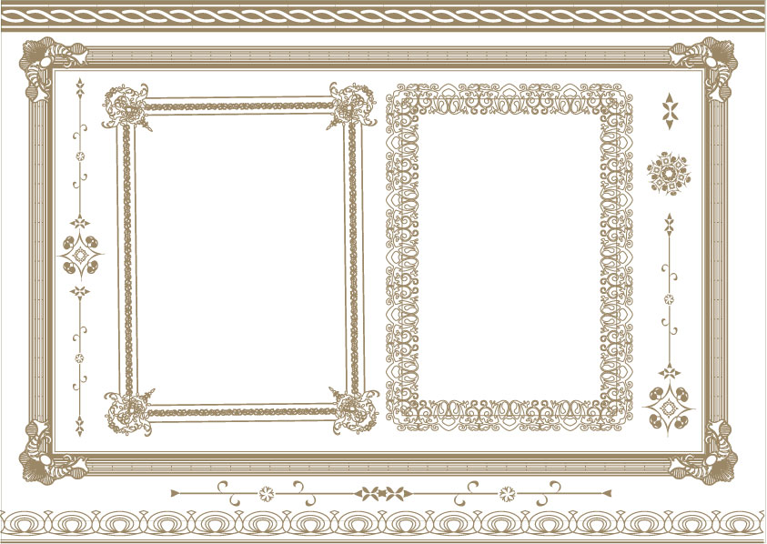 free vector Variety of practical materials lace borders vector