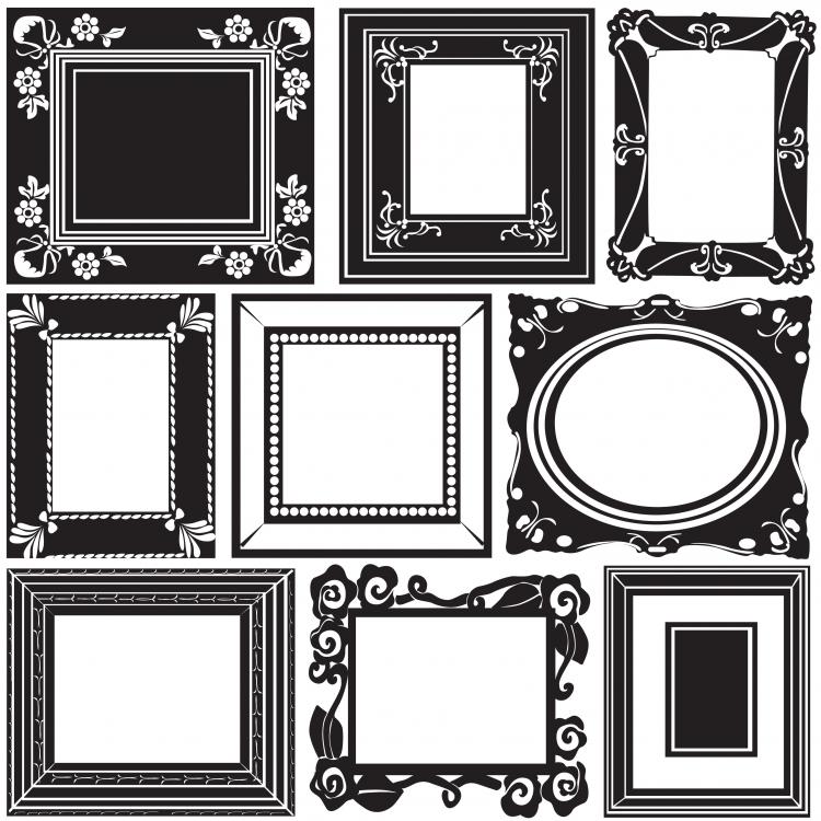 free vector Variety of practical materials lace borders vector