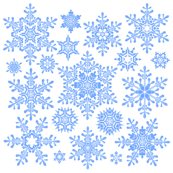 free vector Variety of snowflakes vector 2