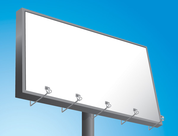 free vector Variety of types of outdoor billboard template vector