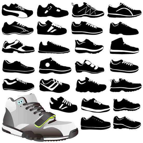 free vector Variety vector shoes