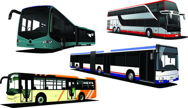 free vector Various bus bus vector