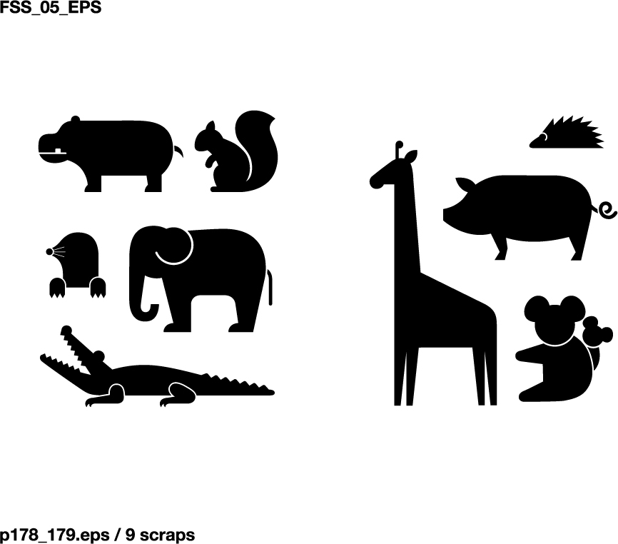 free vector Various elements of vector silhouette animal silhouettes 49 elements