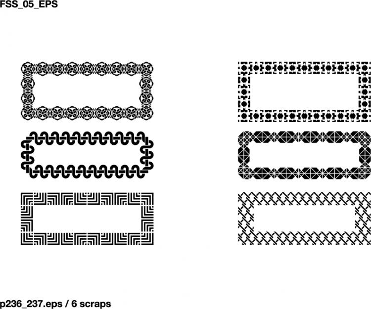 Download Various elements of silhouette lace border elements (26942 ...