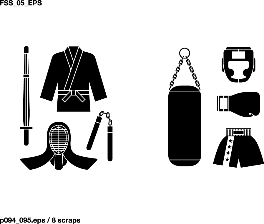 free vector Various elements of vector silhouette sports equipment equipment 51 elements