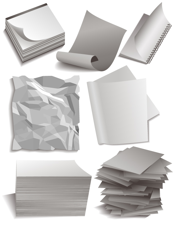 free vector Various forms of paper vector