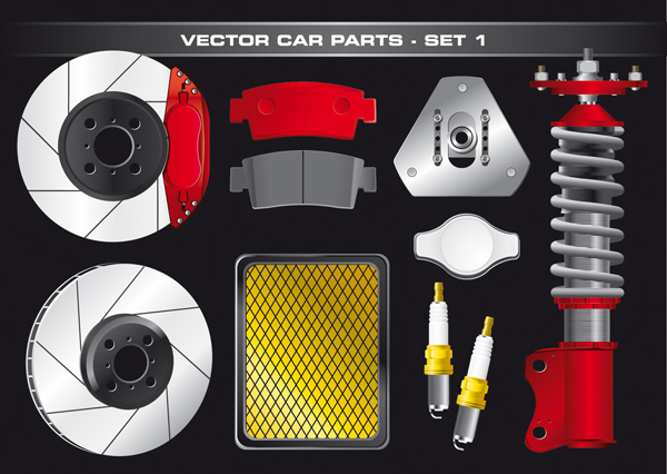 free vector Vector auto parts