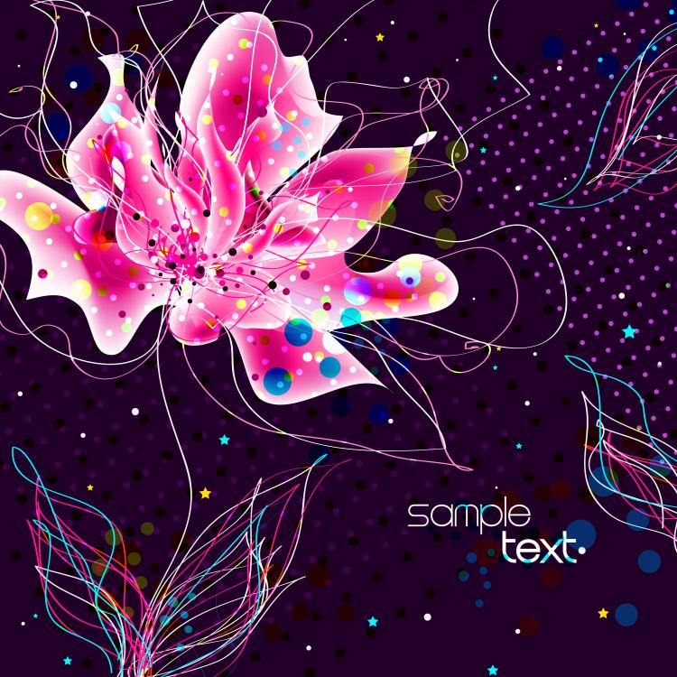 free vector Vector background floral fantasy 01