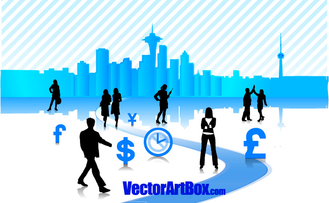 free vector Vector Business City