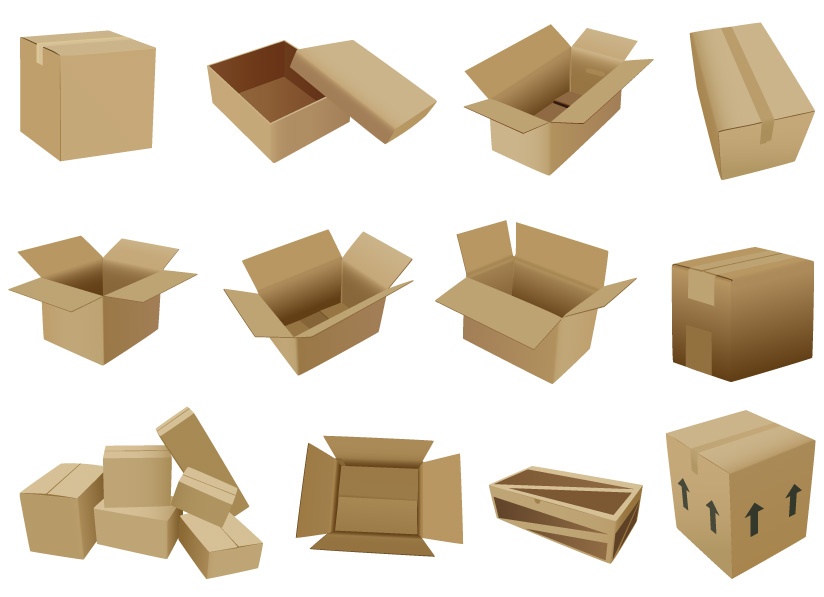free vector Vector cardboard carton material