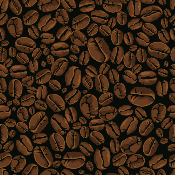 free vector Vector coffee beans background