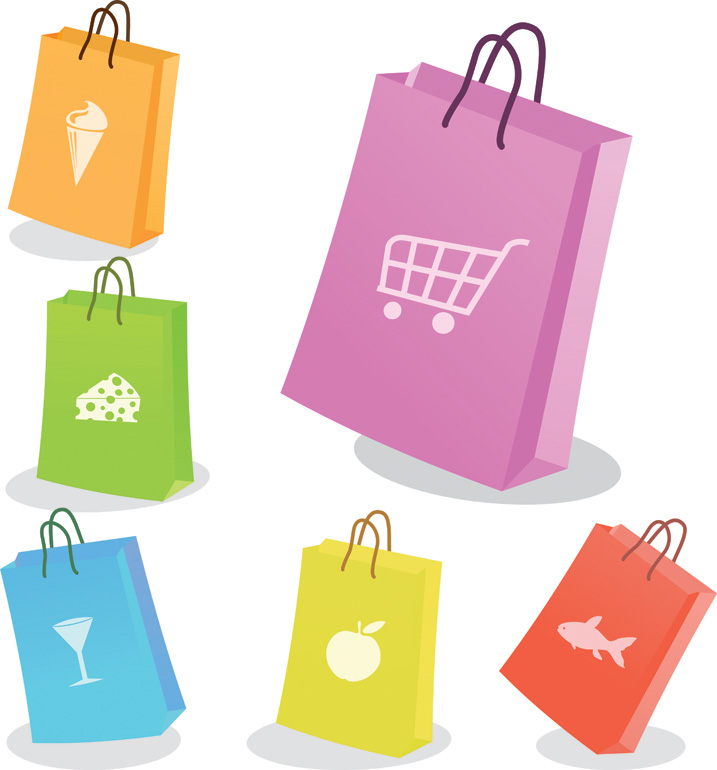 free vector Vector colorful bag