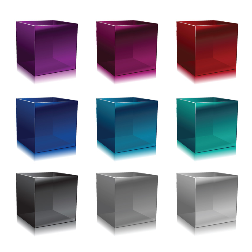 free vector Vector colorful cube