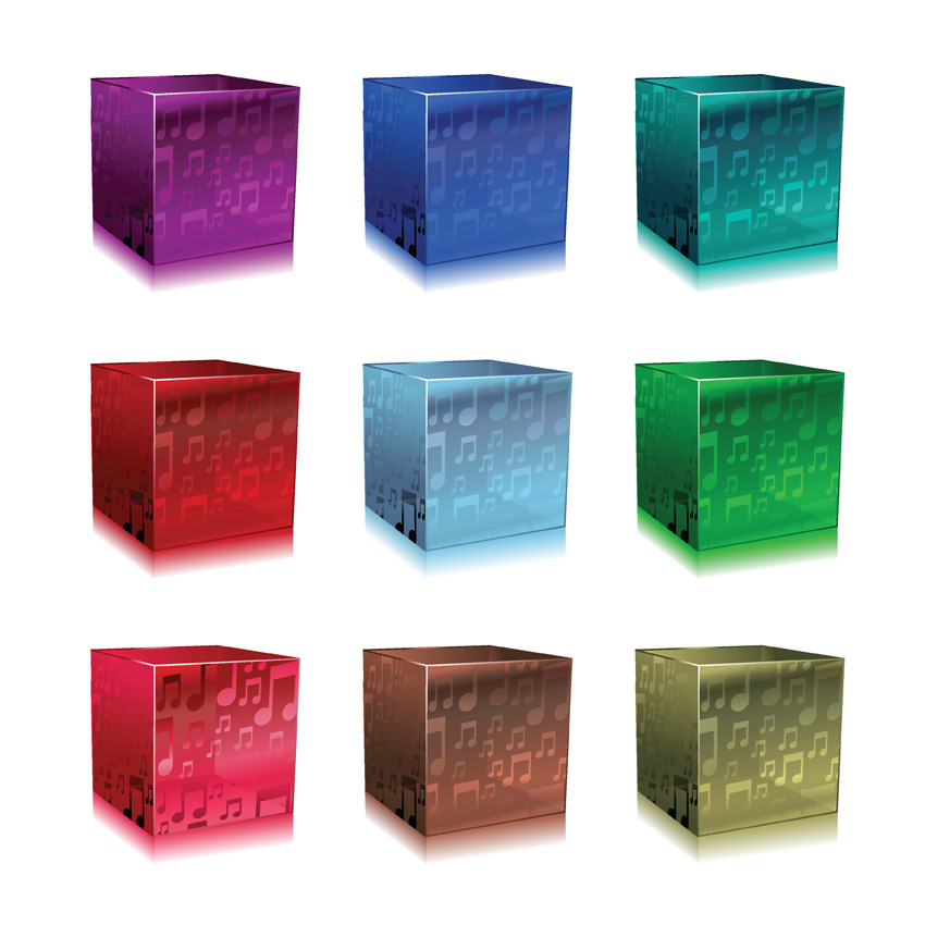 free vector Vector colorful cube