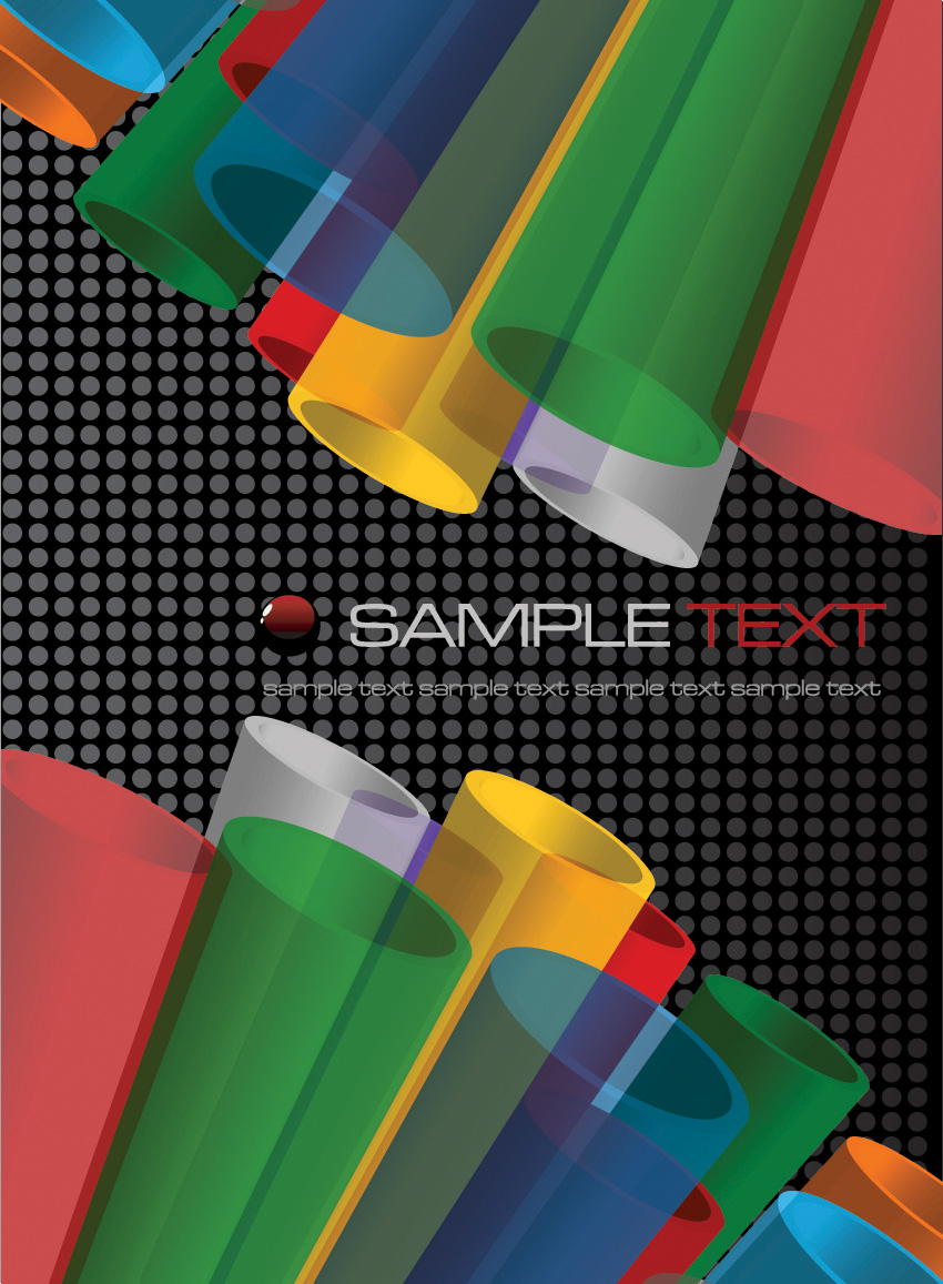 free vector Vector colorful tube